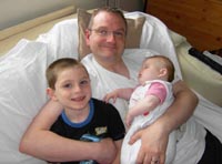 Clive, Tom and baby Emma